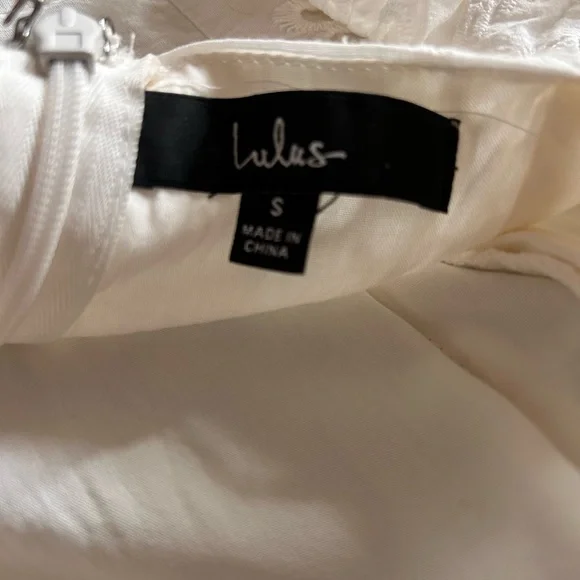 Lulu's White Eyelet Lace Ruffle Mini Dress - Picture 8 of 8